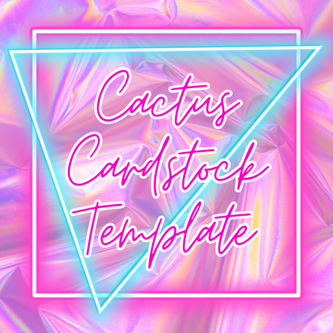 Cactus Cardstock Template