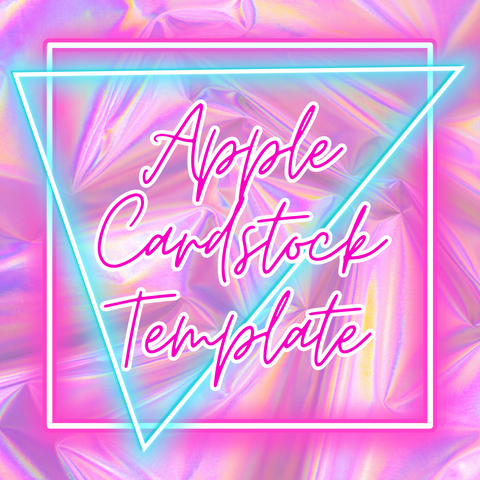 Apple Cardstock Template