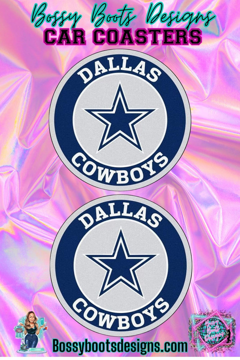 Dallas Cowboys Car Coasters BossyBootsDesigns