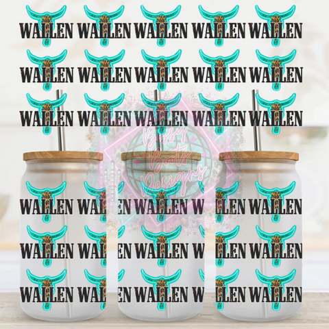 16oz UV DTF cup Wrap- Wallen Bull