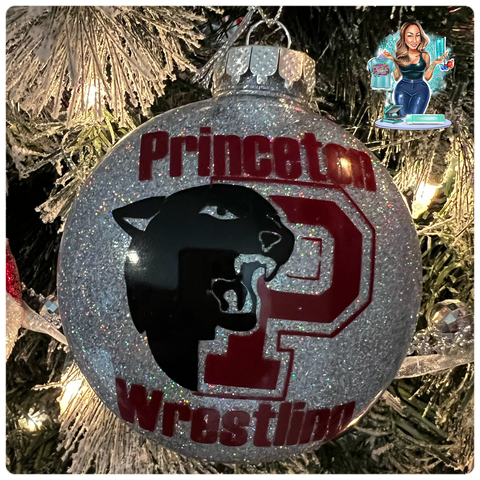 Princeton Panthers Wrestling Large Disc Ornament