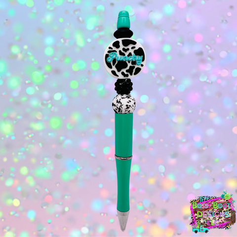 Punchy Refillable Beaded Pen