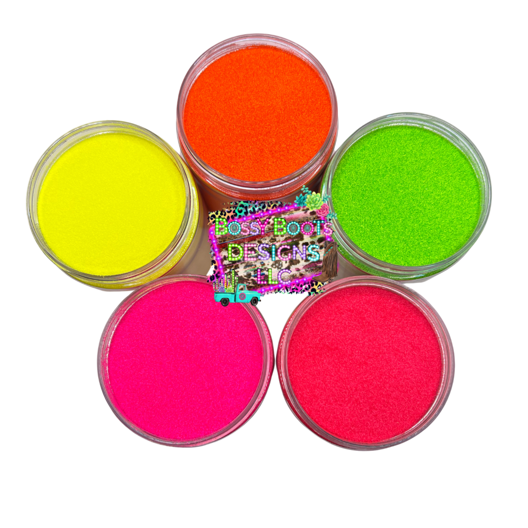 Electric Sunshine Matte Glitter BossyBootsDesigns