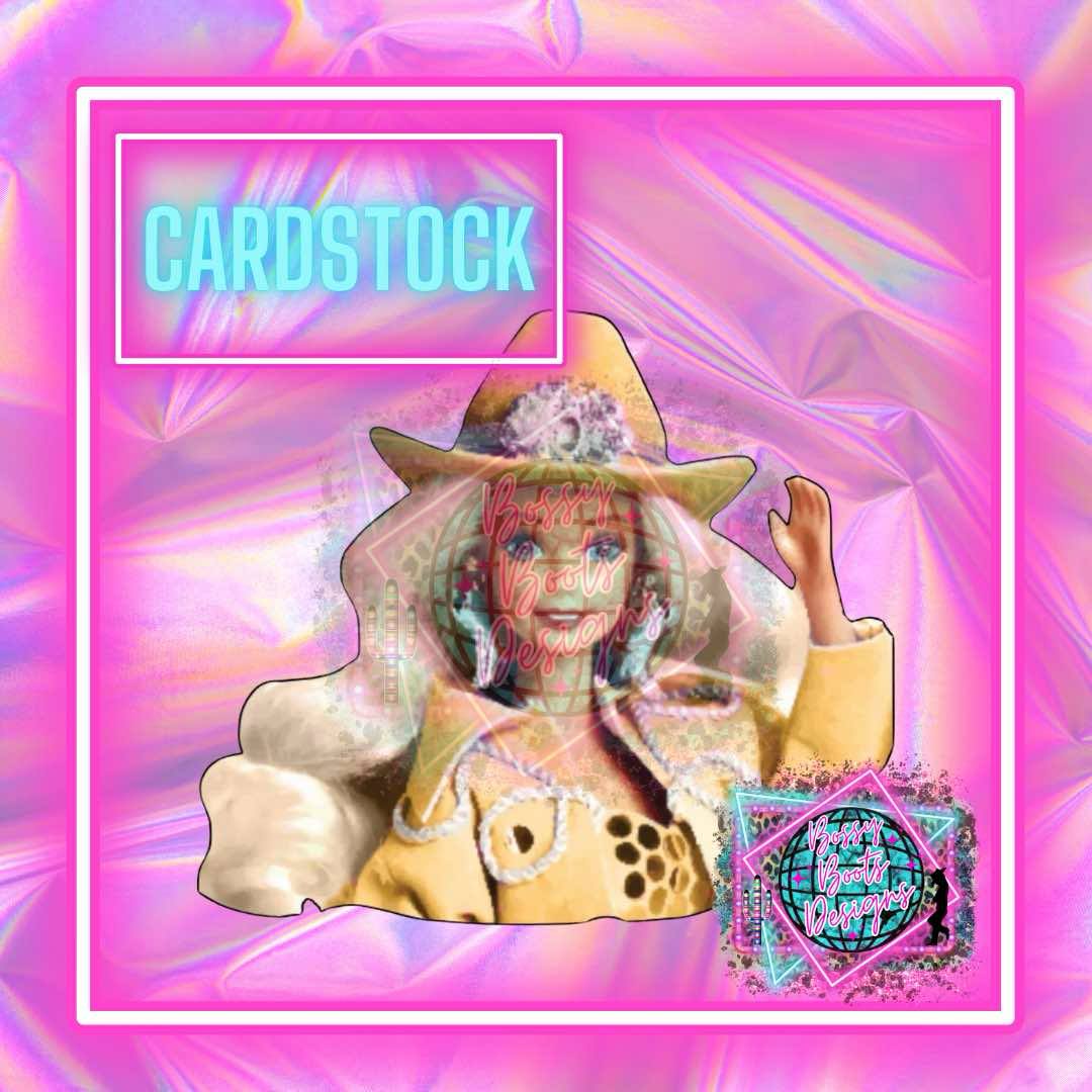 Western Barbie Cardstock (Yellow)