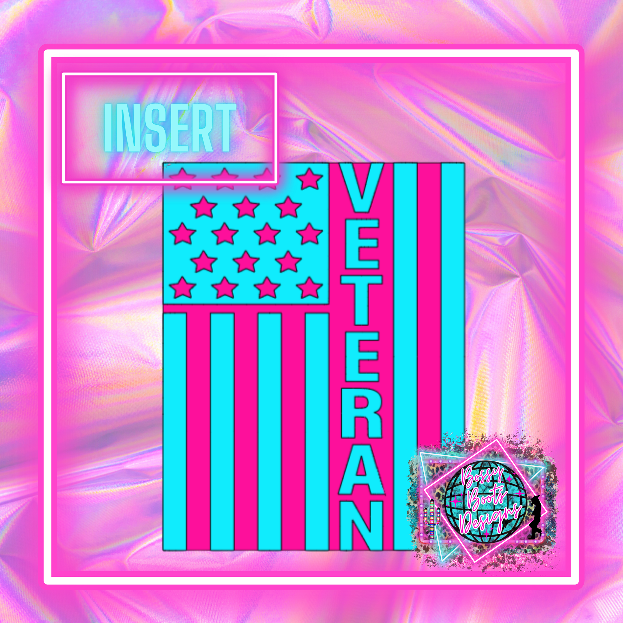 Veteran Flag Rectangle Insert