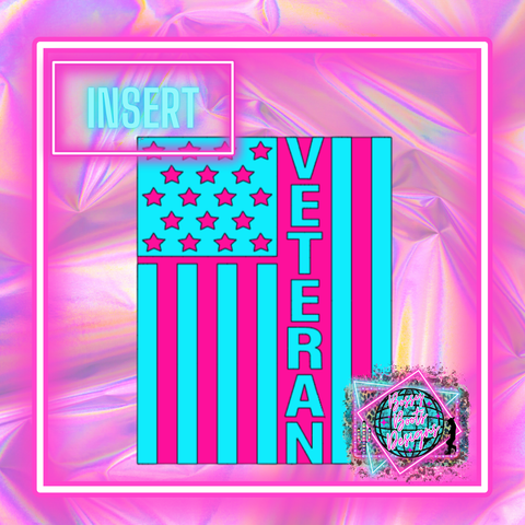 Veteran Flag Rectangle Insert