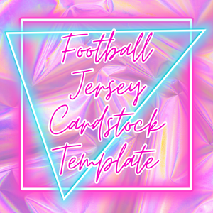 Football Jersey Cardstock Template