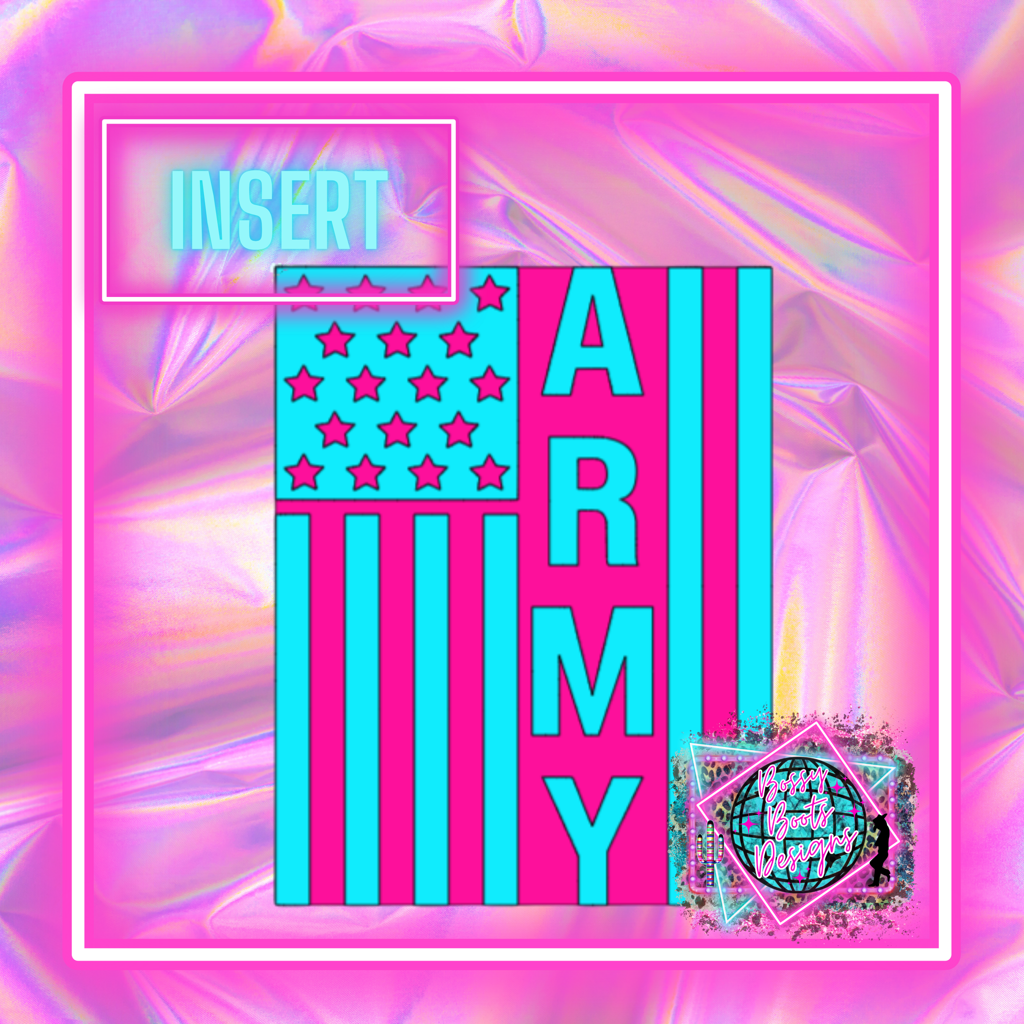 Army Flag Rectangle Insert