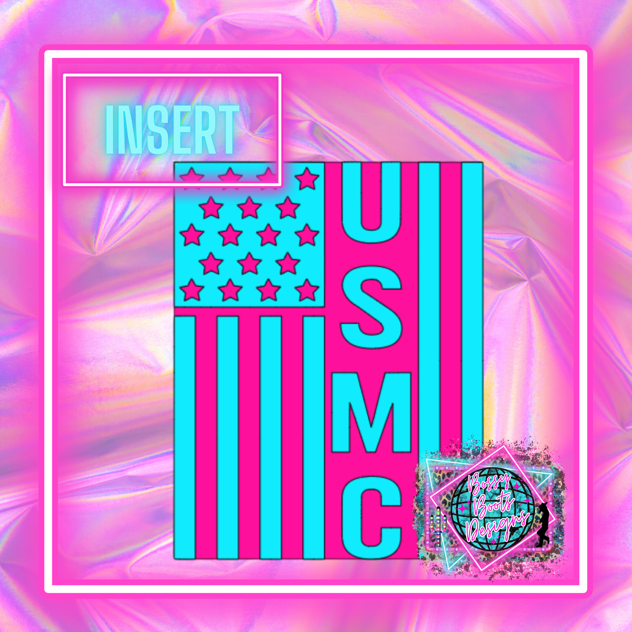 USMC Flag Rectangle Insert