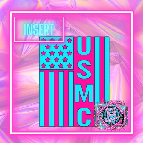 USMC Flag Rectangle Insert