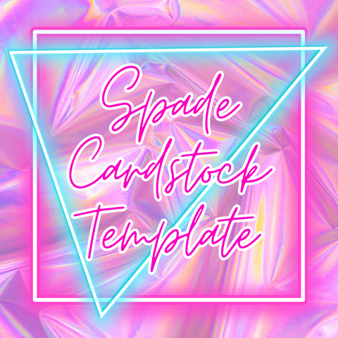 Spade Cardstock Template