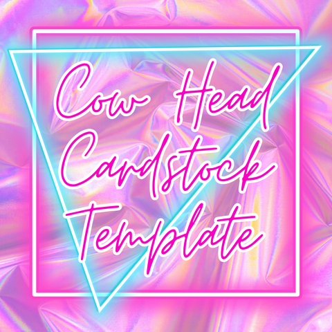 Cow Head Cardstock Template