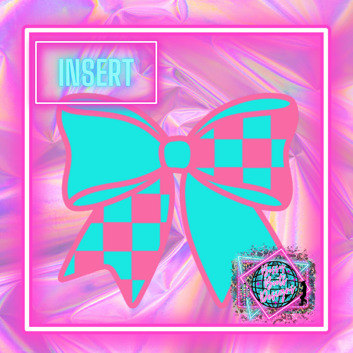 Blank Checkered Bow Insert – BossyBootsDesigns