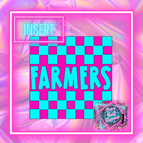 Checkered Farmers Square Insert