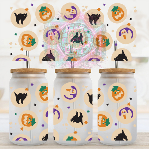 16oz UV DTF Cup Wrap- Halloween Cookies
