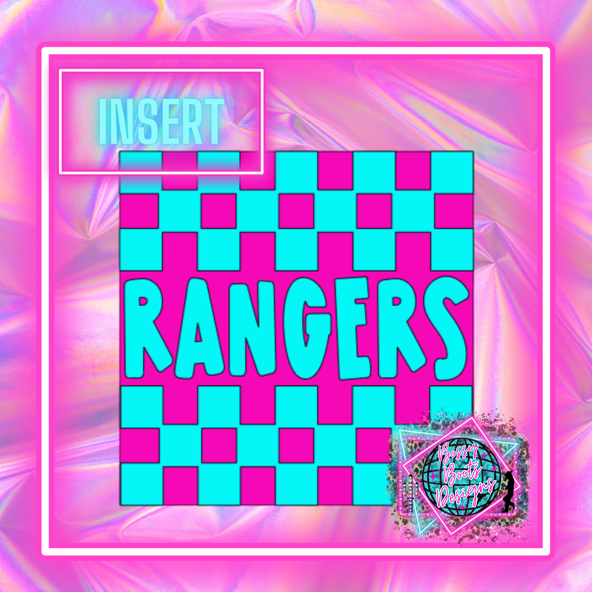 Checkered Rangers Square Insert
