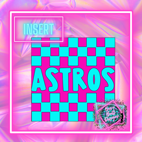 Checkered Astros Square Insert