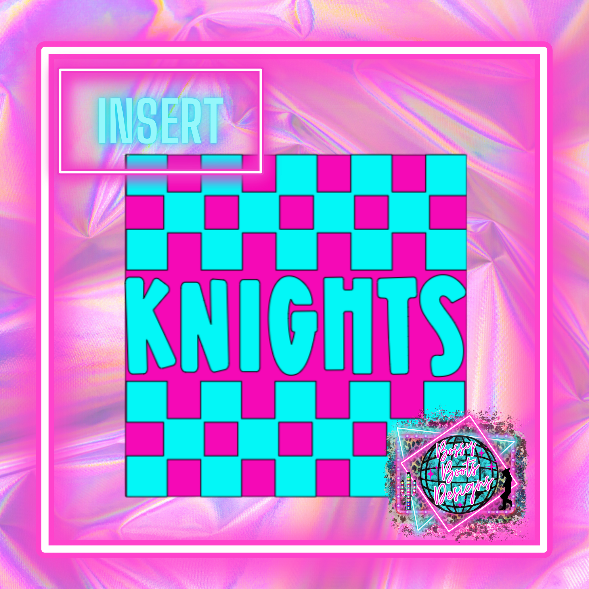 Checkered Knights Square Insert