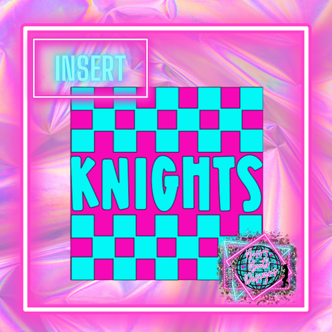 Checkered Knights Square Insert