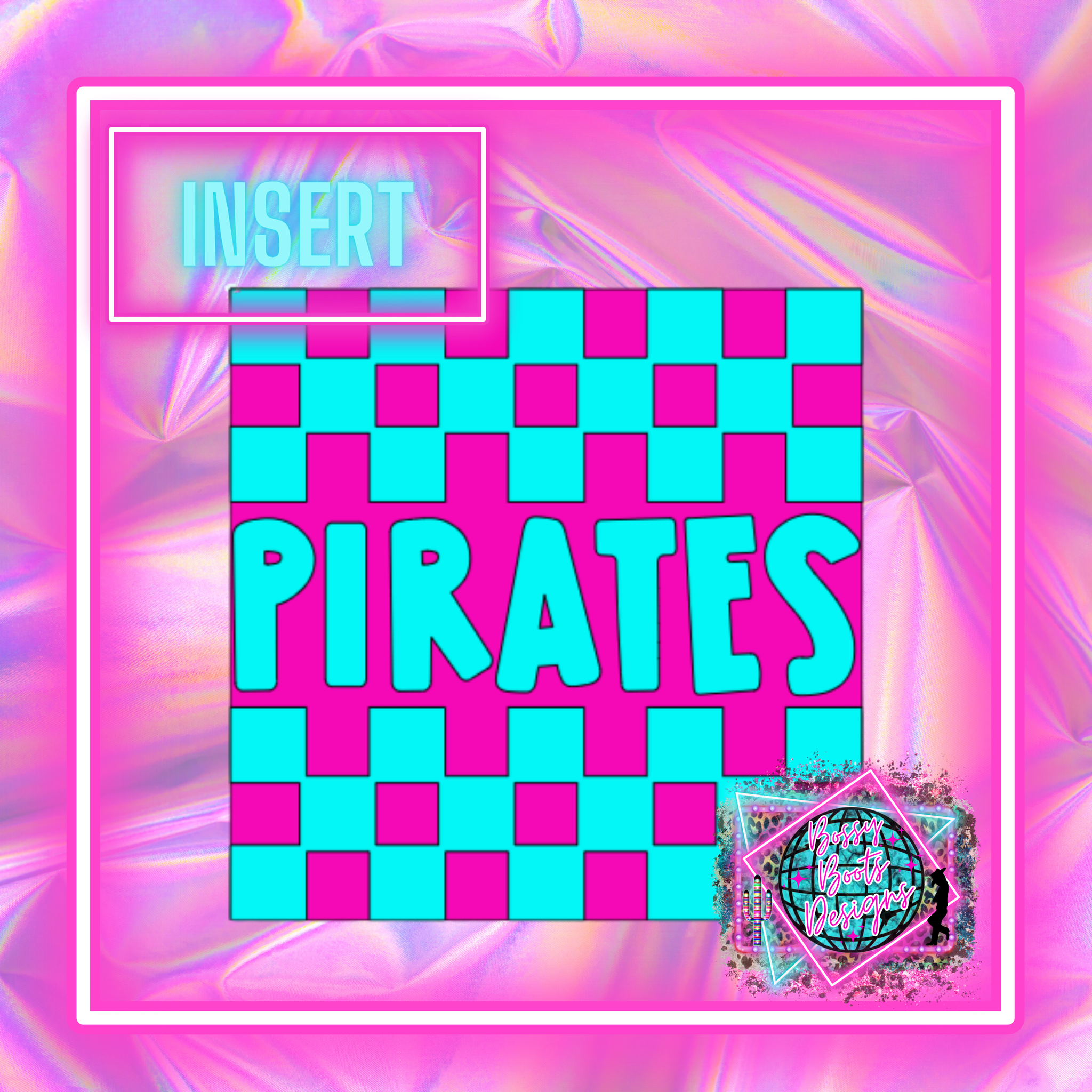 Checkered Pirates Square Insert