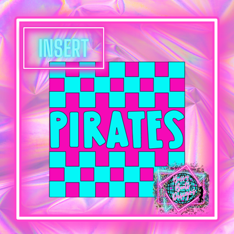 Checkered Pirates Square Insert