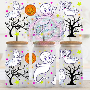 16oz UV DTF Cup Wrap-The Friendly Ghost