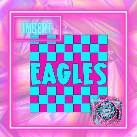 Checkered Eagles Square Insert