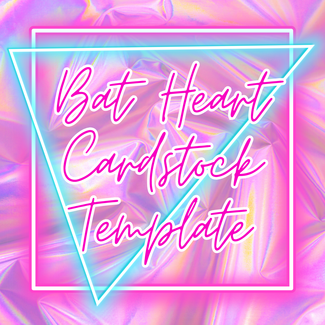 Bat Heart Cardstock Template