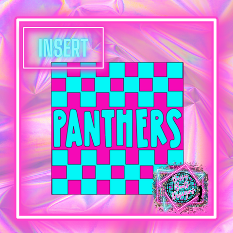 Checkered Panthers Square Insert