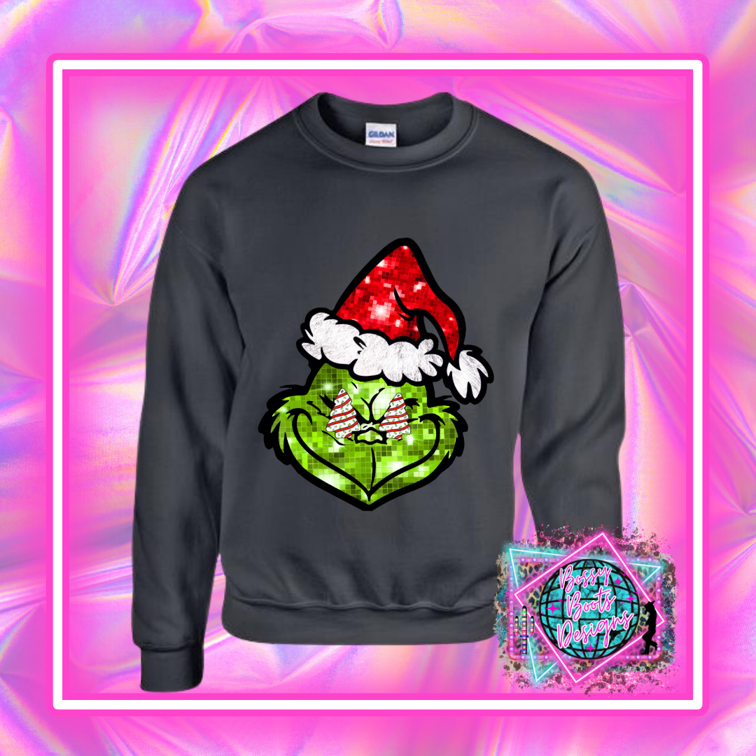 Snack Eye Grinch DTF Sweatshirt