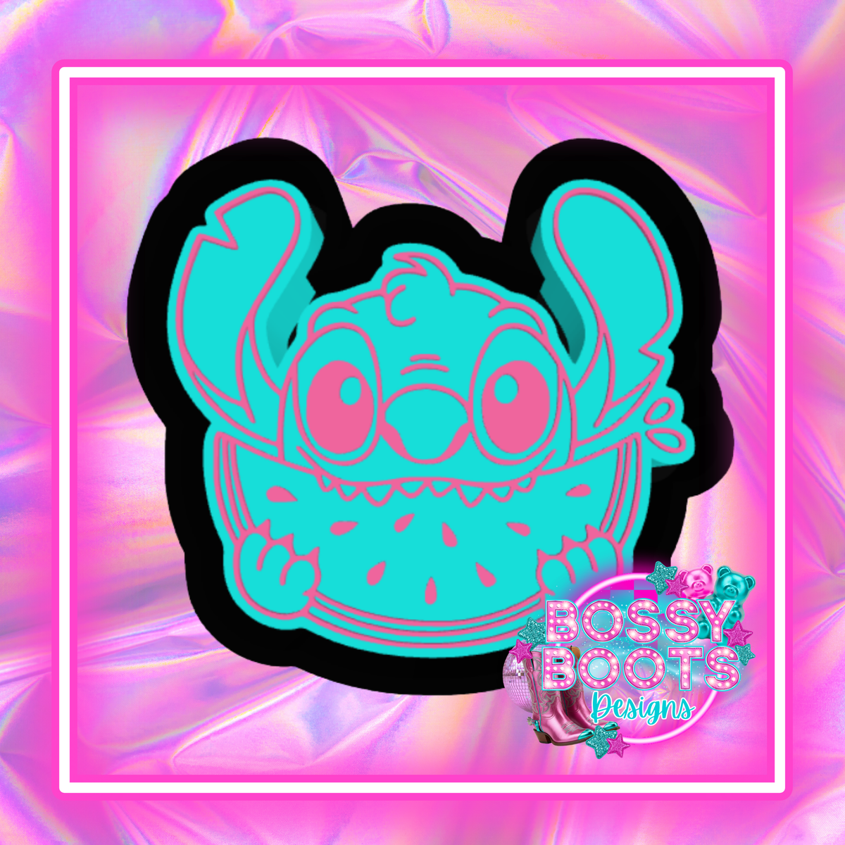 Watermelon Blue Alien – BossyBootsDesigns