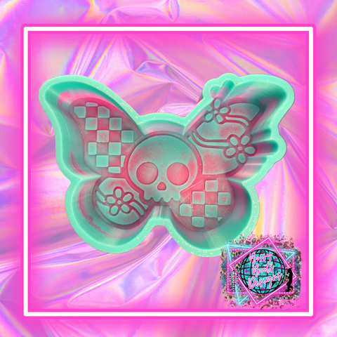 Retro Checkered Butterfly