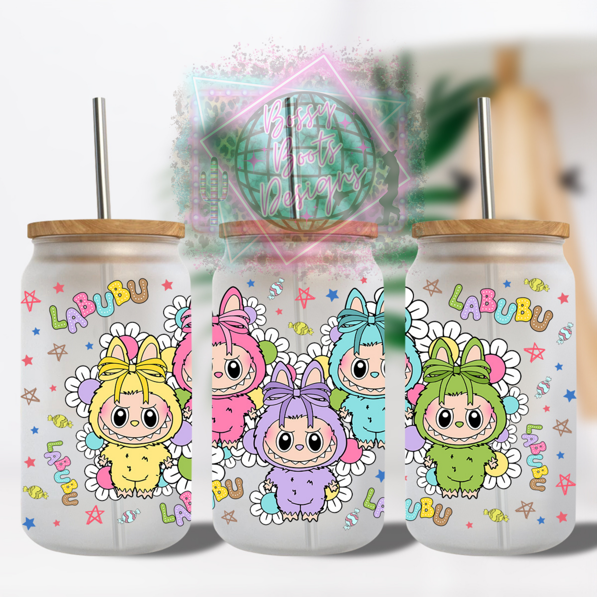 Labubu 16oz Glass Can