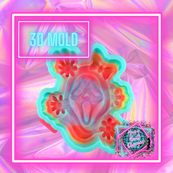 (3D) Floral Ghost Face