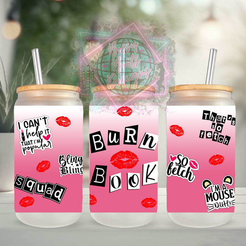 Burn Book 16oz Glass Can