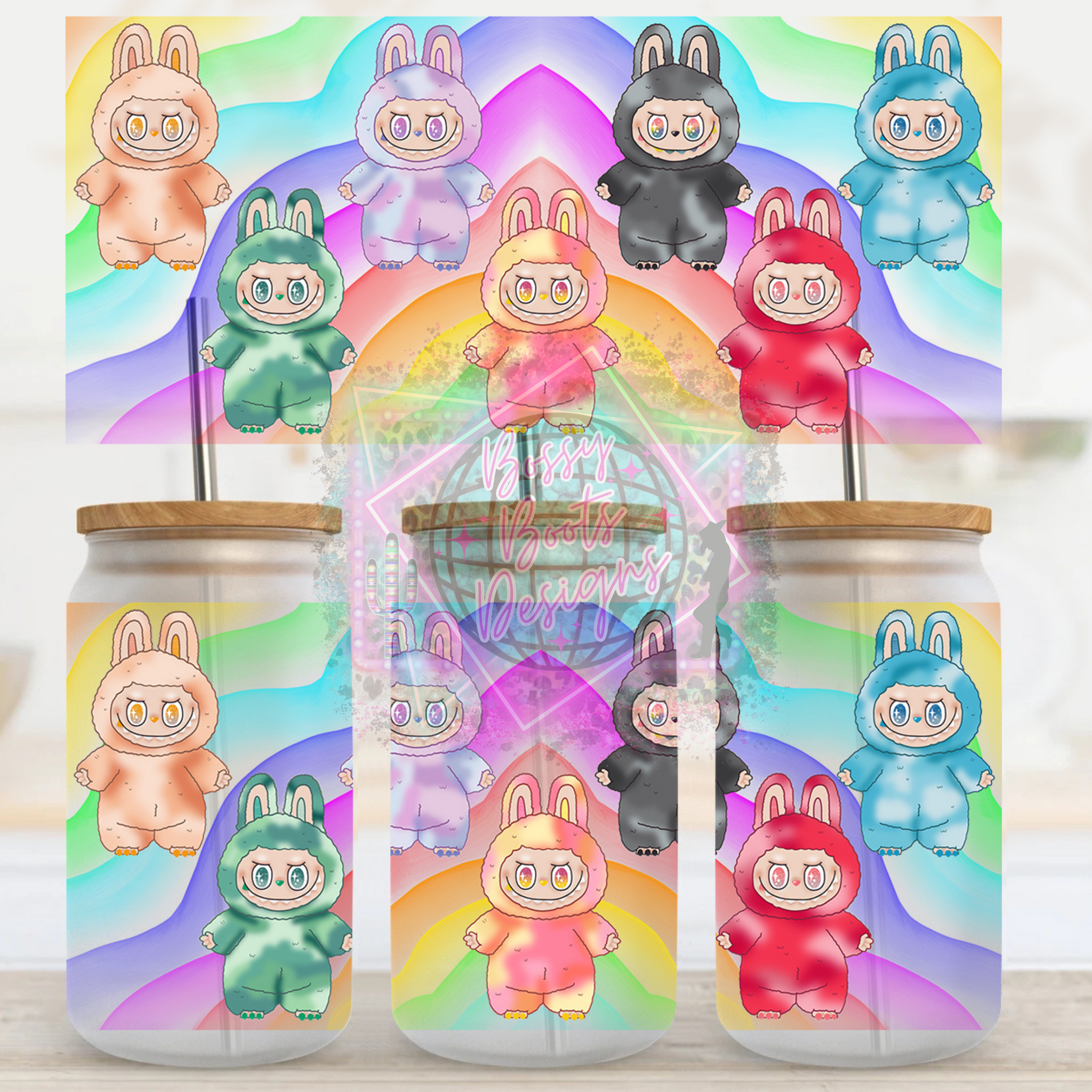 16oz UV DTF cup Wrap- BIE Labubu (Exclusive)