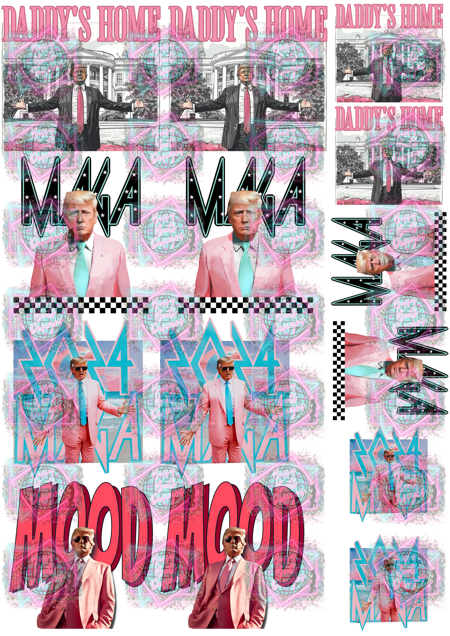 Exclusive Freshie Decal Sheet- Trump 1