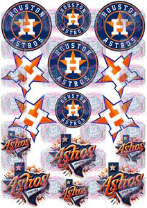 Exclusive Freshie Decal Sheet- Houston Baseball Team