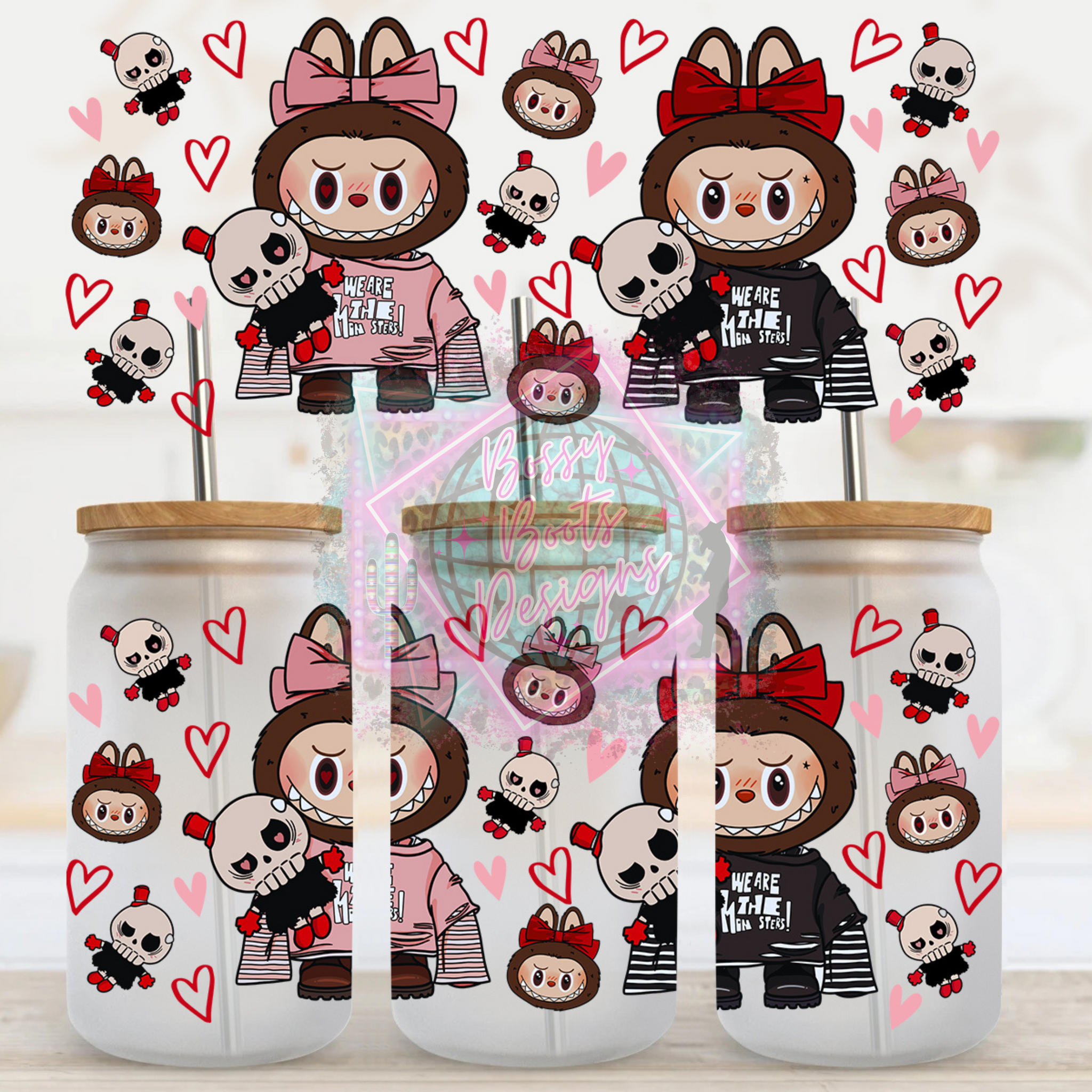 16oz UV DTF cup Wrap- Catch Me Labubu (Exclusive)