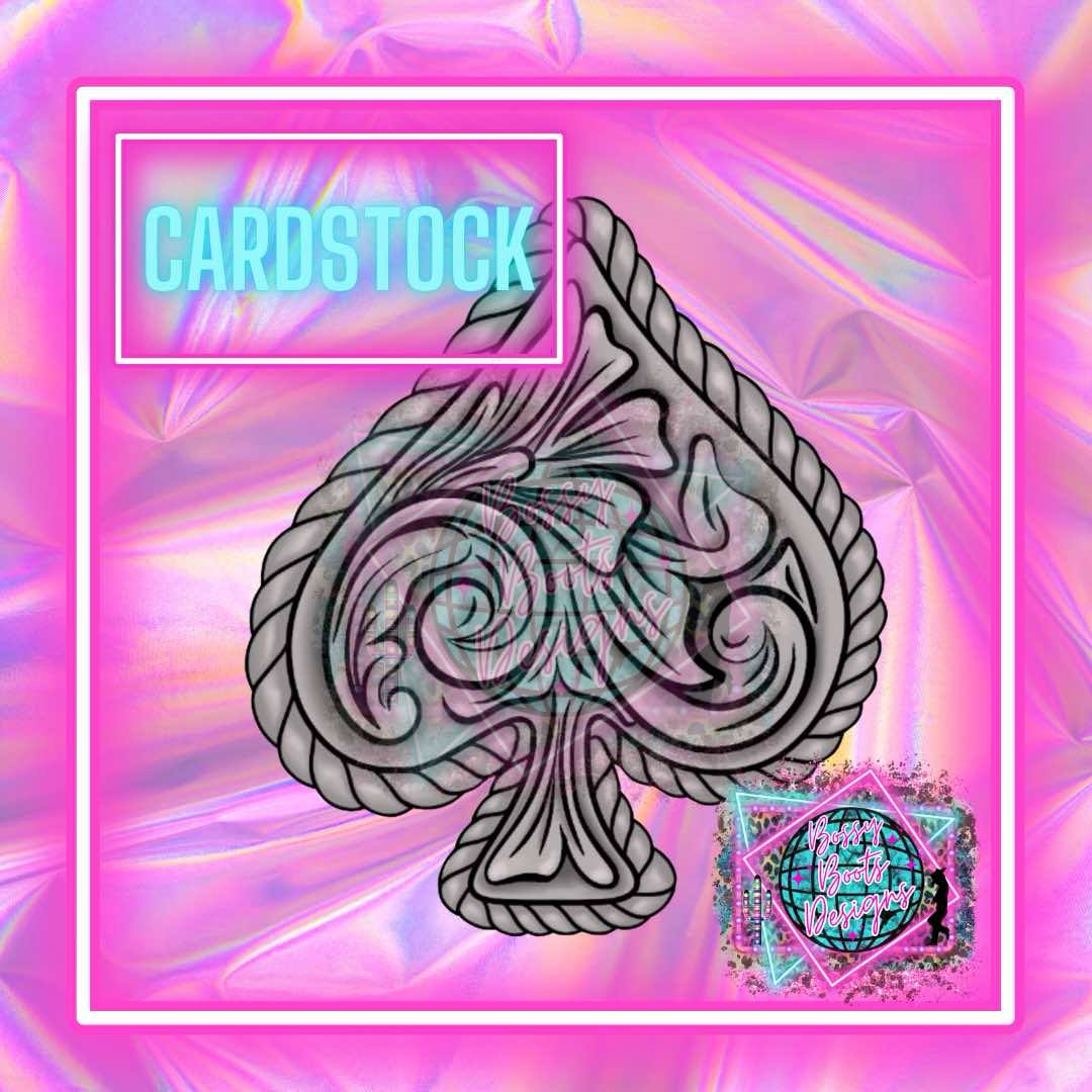 Tooled Spade Cardstock