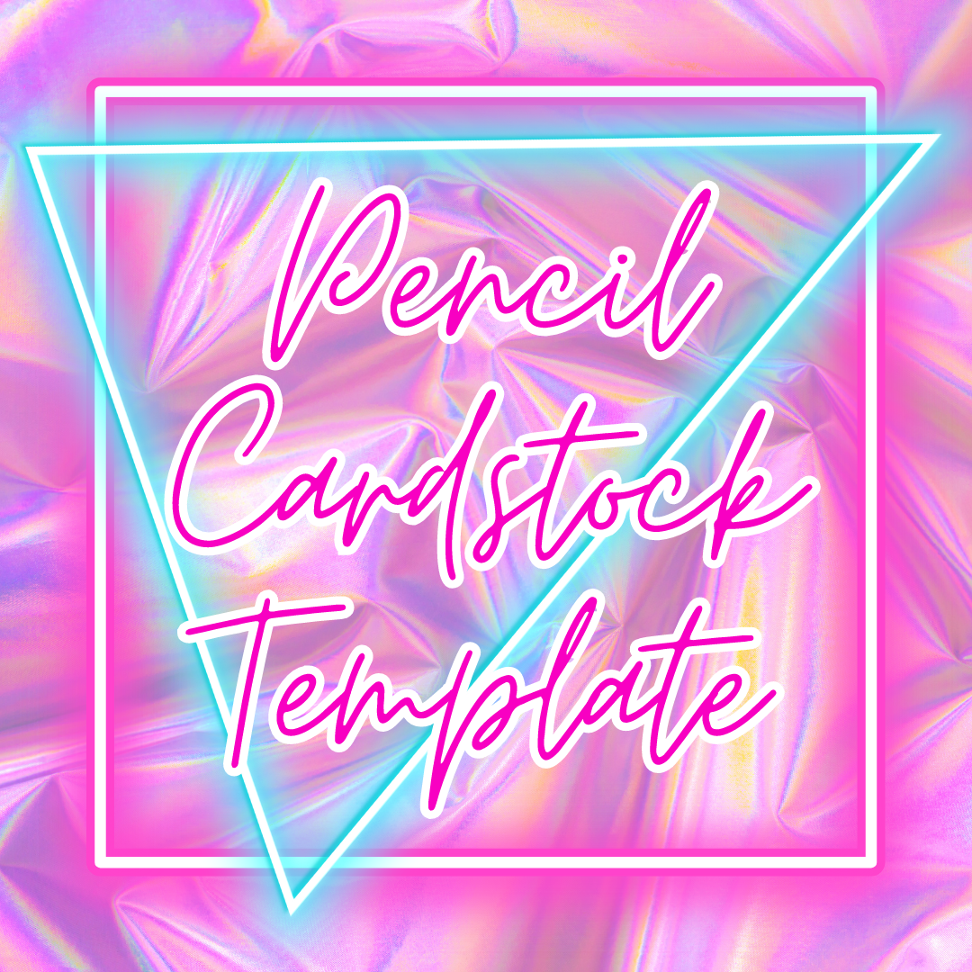 Pencil Cardstock Template