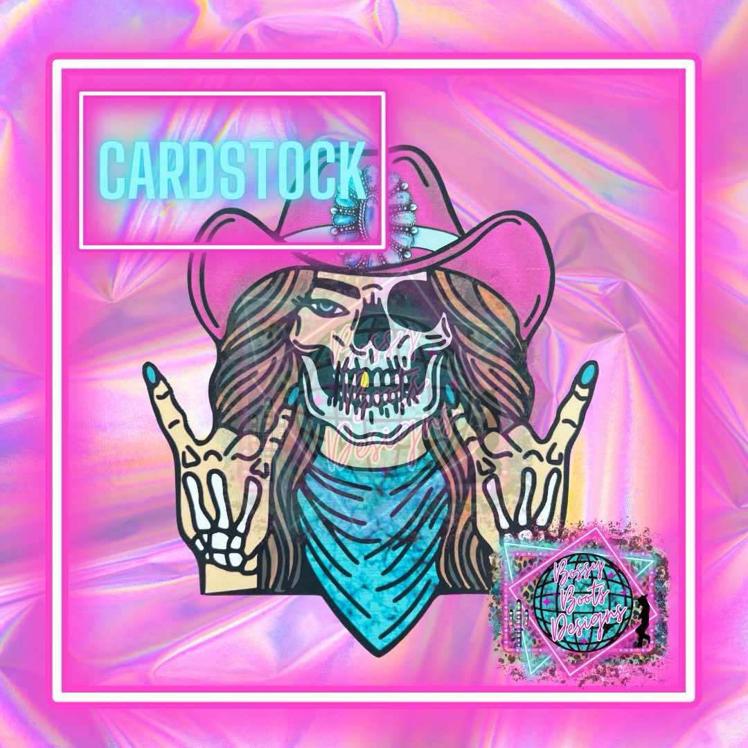 Western Skelly Cardstock
