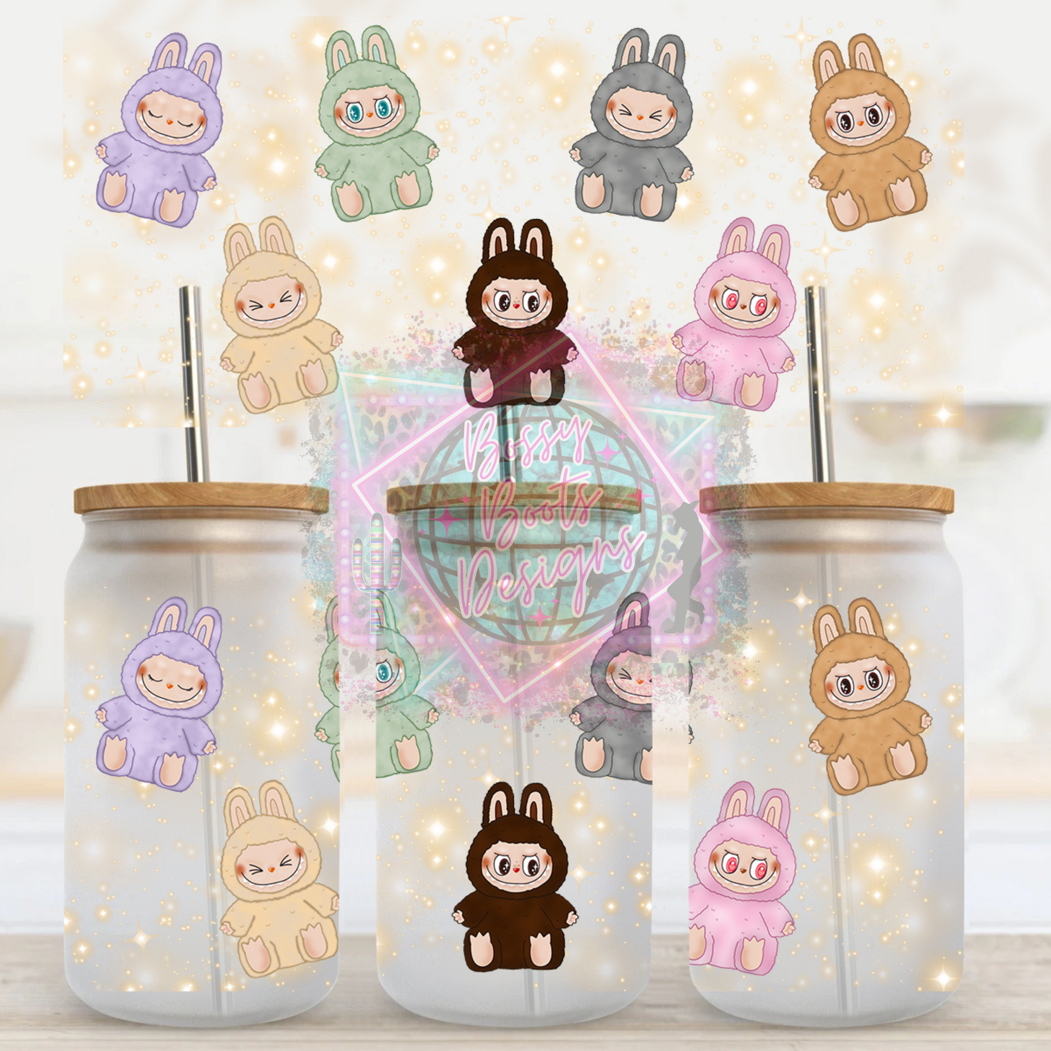 16oz UV DTF cup Wrap- Have a Seat Labubu (Exclusive)