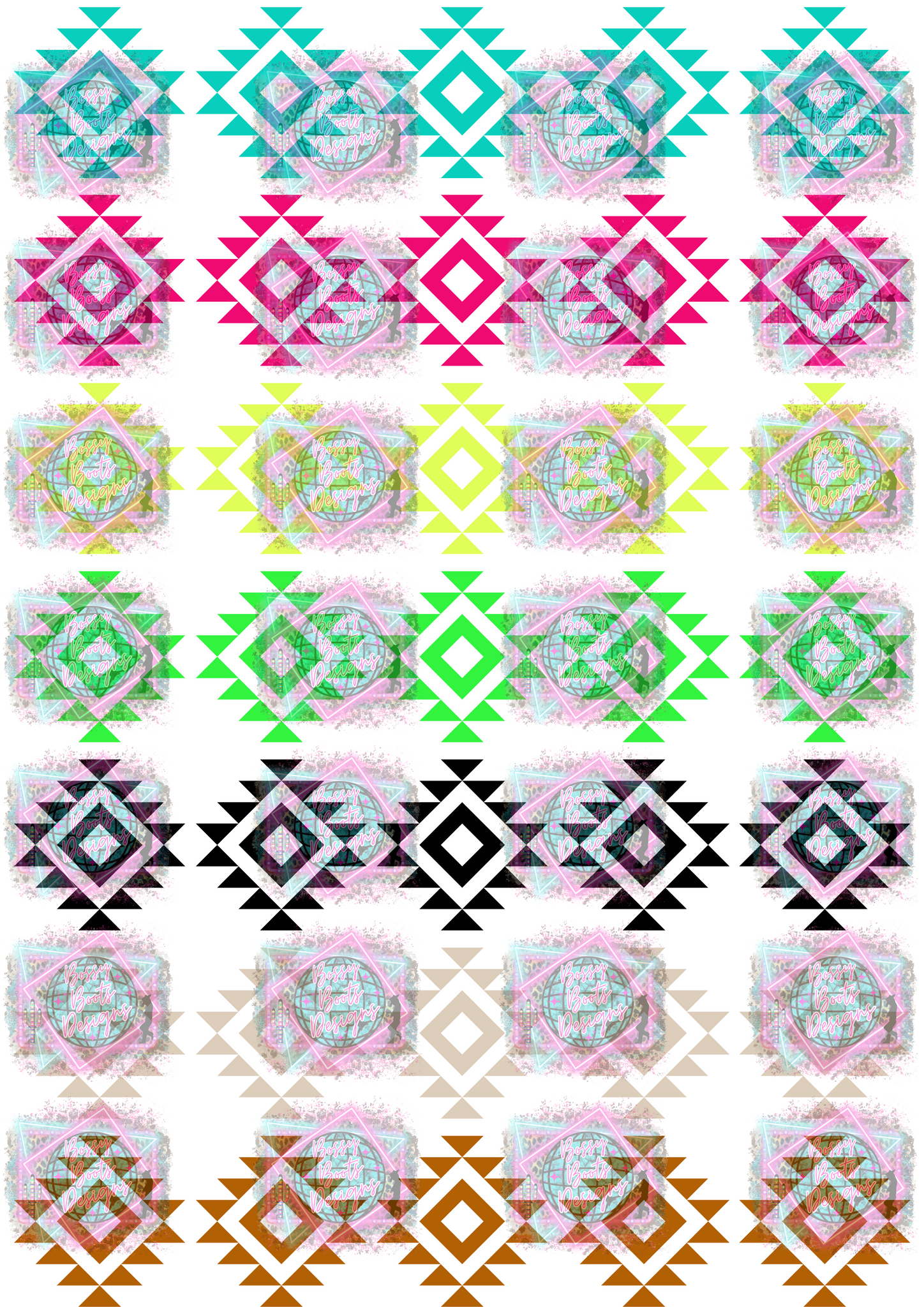 Exclusive Freshie Decal Sheet- Aztec 2