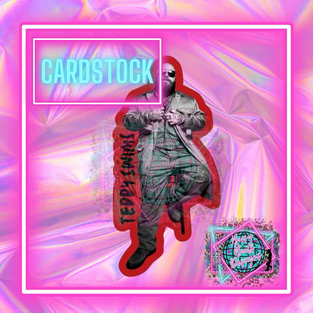 Teddy Swims Cardstock (Red)