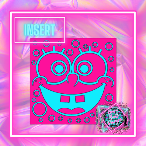 Sponge Boy Face Square Insert