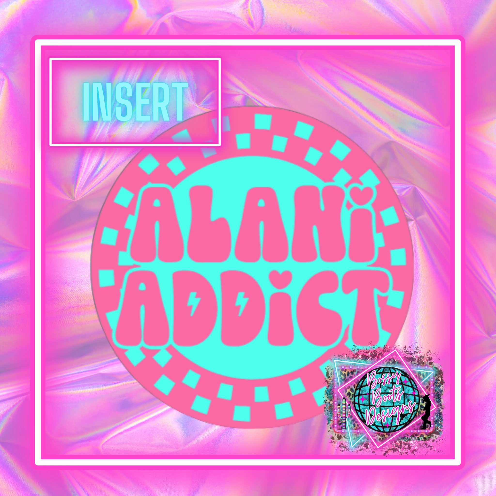 Checkered Alani Addict Circle Insert