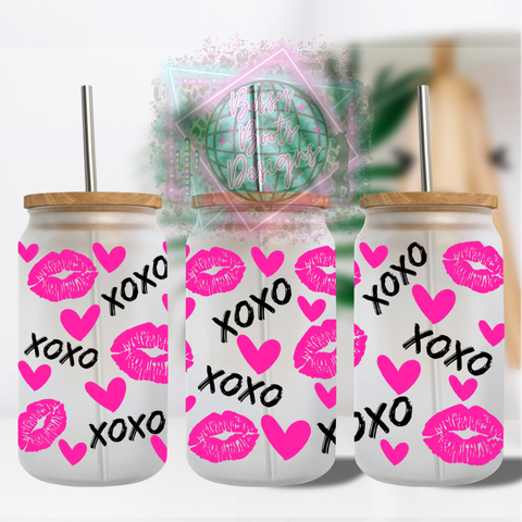 XoXo Lips 16oz Glass Can