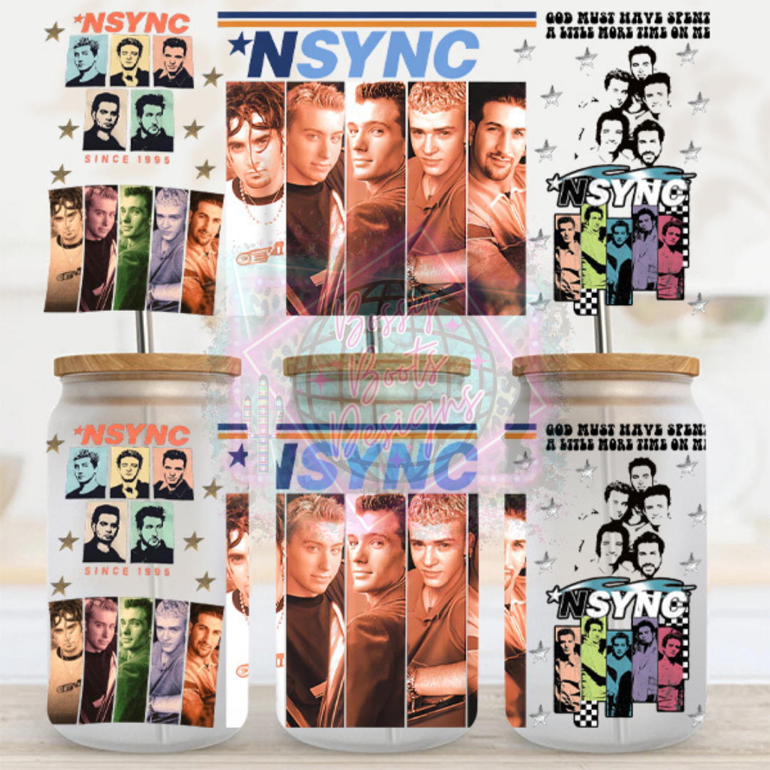 16oz UV DTF cup Wrap- NSYNC