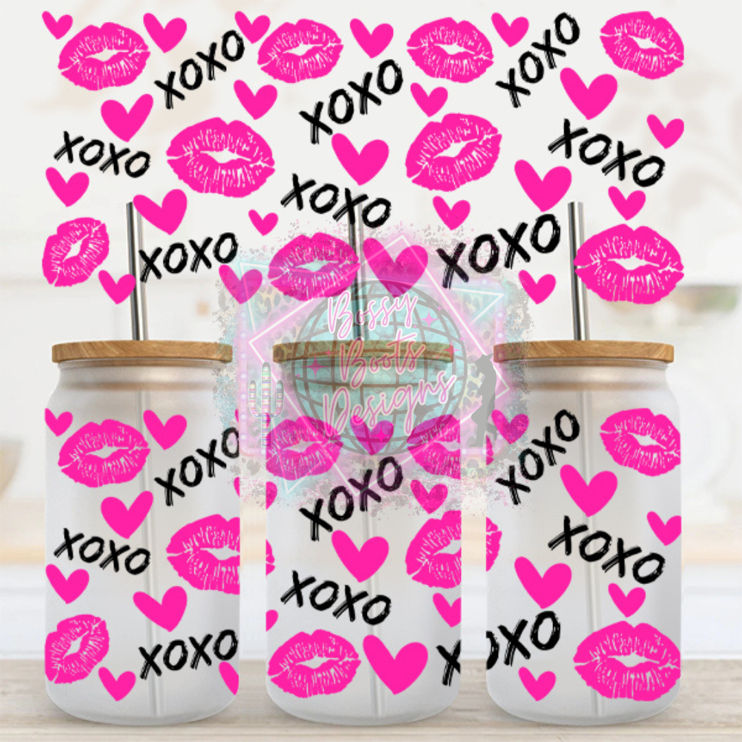 16oz UV DTF Cup Wrap- XOXO Lips